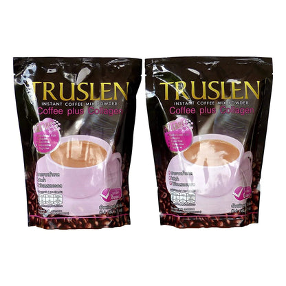 Truslen Coffee Plus Collagen – Thai Instant Coffee Mix with Collagen | 2 Packs × 16 Sachets