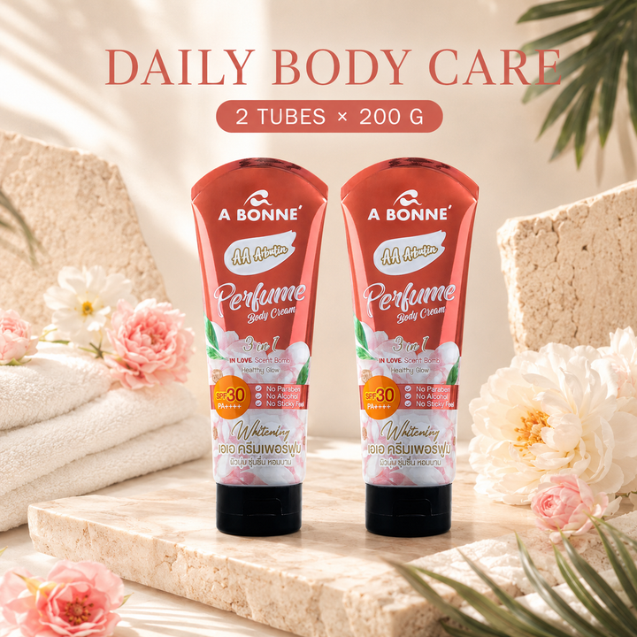 A BONNE AA Arbutin Perfume Body Cream twin pack with SPF 30 PA++++
