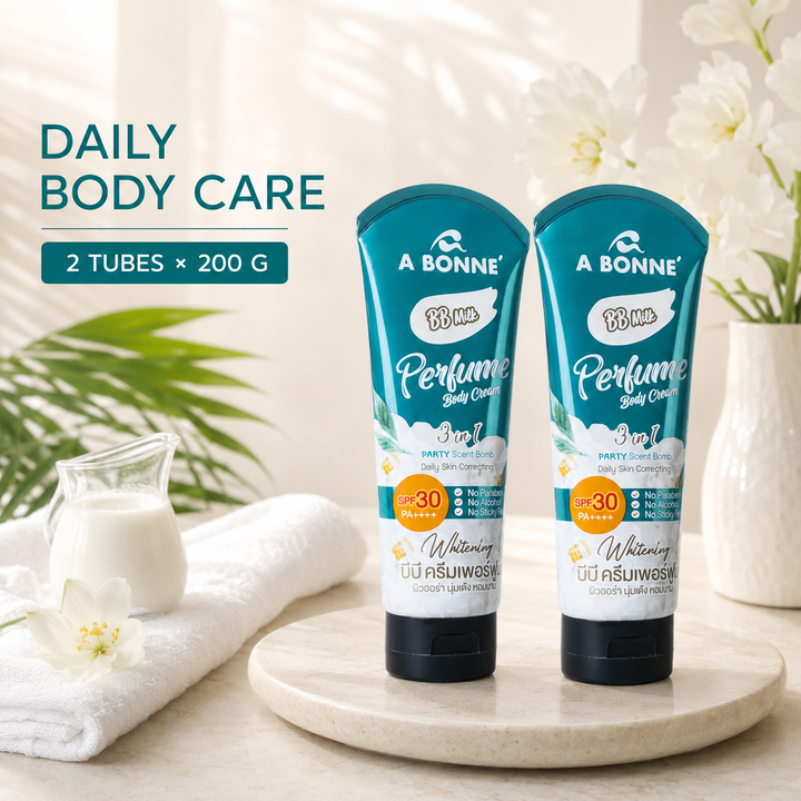 A BONNE BB Milk Perfume Body Cream twin pack with SPF 30 PA++++