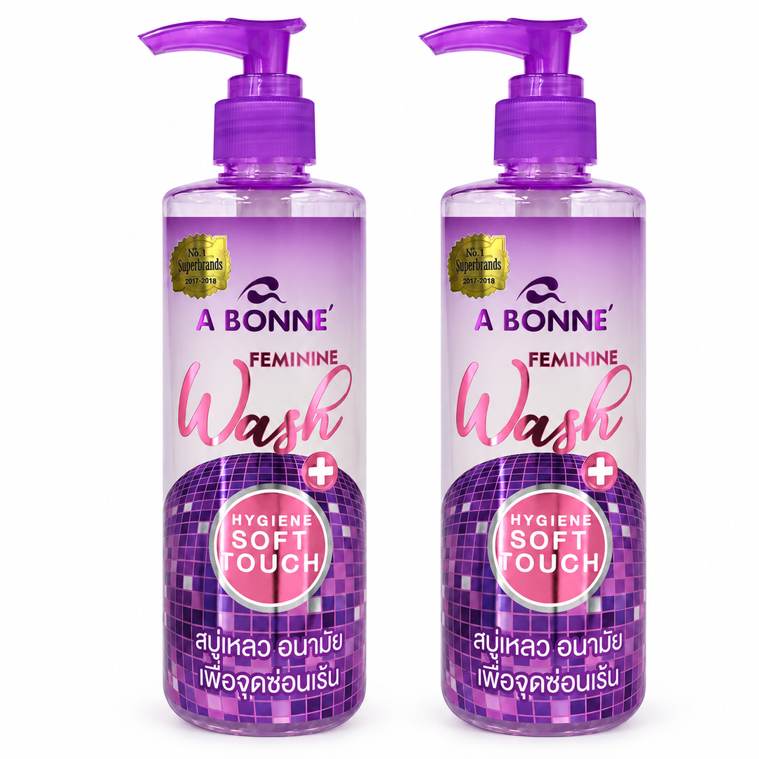 A BONNE Feminine Wash Hygiene Soft Touch — 2 × 250 ml — white-background photograph showing exactly 2 units