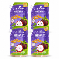 A BONNE Mangosteen & Centella Silky Salt Scrub — Pack of 4 × 350 g — 4 identical units, white background