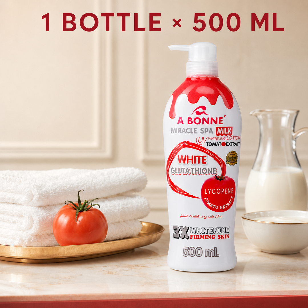 A BONNE Miracle Spa Tomato & Milk Body Lotion pump bottle, 500 ml