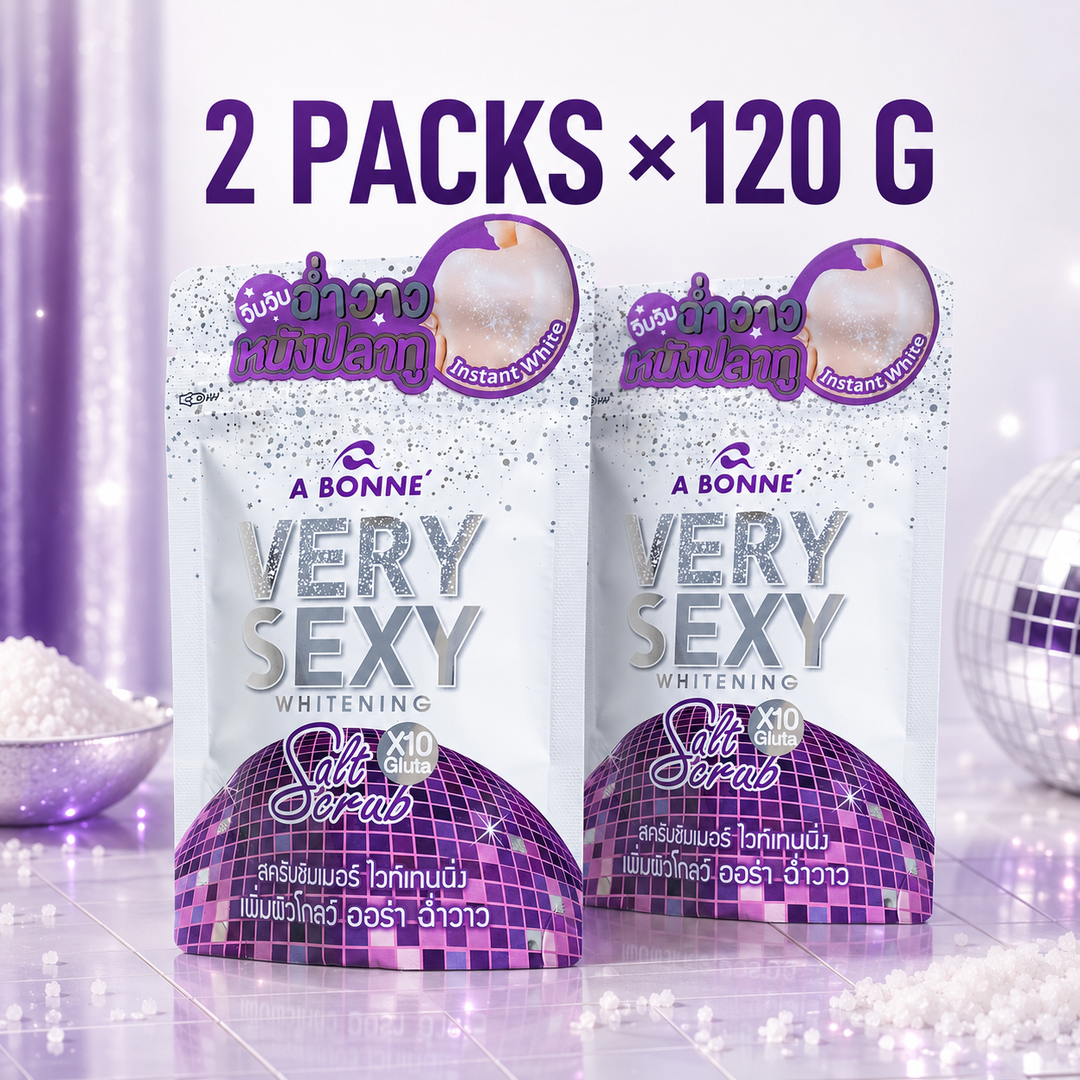  Two packs of A BONNE Very Sexy Salt Scrub X10 Gluta, 120 g each