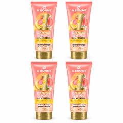 A BONNE Gelato Scrub Citrus Swirl — 4 × 300 g — exactly four identical tubes, 300 g per unit, white background