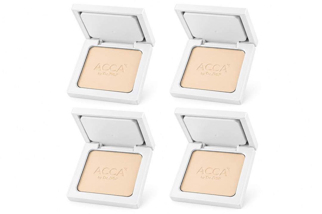 ACCA by Dr.DSP × MOMAY Aminol Pact 0% Talc & Silicone 12 g – 00 Porcelain — Pack of 4 — exactly 4 identical retail units