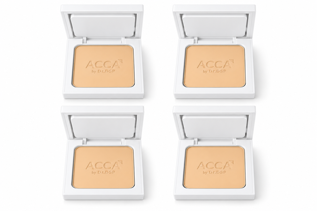 ACCA by Dr.DSP × MOMAY Aminol Pact 0% Talc & Silicone 12 g – 02 Natural Beige — Pack of 4 — exactly 4 identical retail units