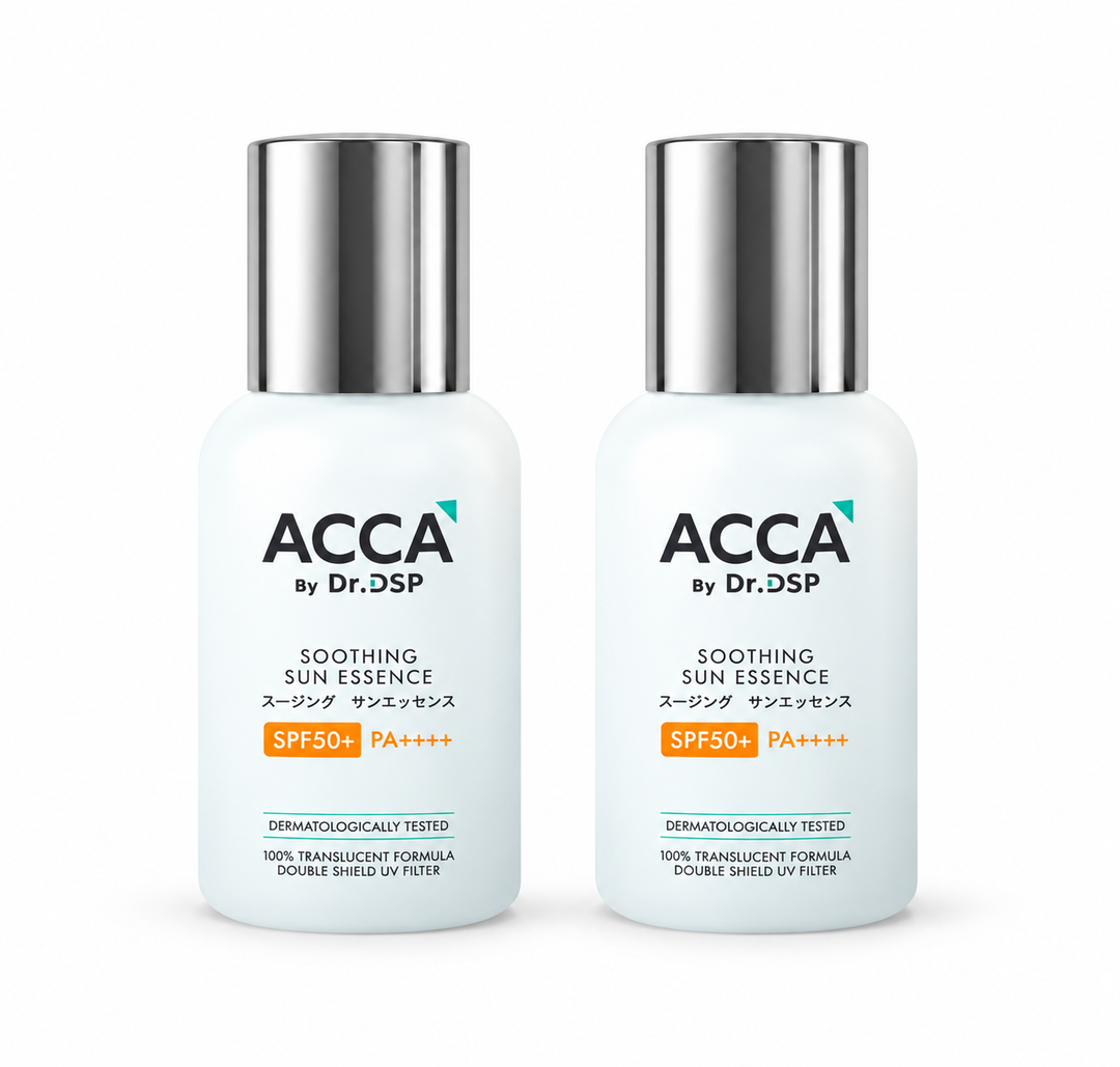 ACCA by Dr.DSP Soothing Sun Essence SPF50+ PA++++ 40 ml — Pack of 2 — exactly 2 identical retail units