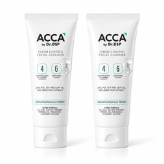 ACCA Sebum Control Facial Cleanser 100 g — 2 identical capped tubes on white background