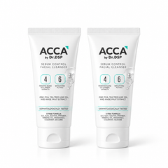 ACCA Sebum Control Facial Cleanser 20 g — 2 identical capped tubes on white background