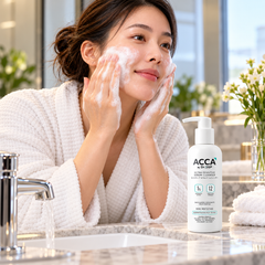 ACCA Ultra-Sensitive Serum Cleanser 200 ml in use
