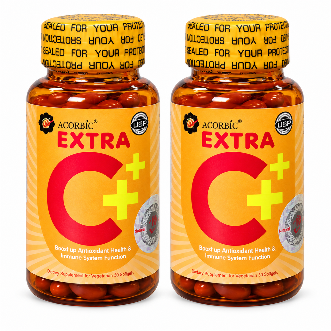 ACORBIC Extra C++ — 30 softgels — pack of 2, exactly 2 individually packaged units shown.