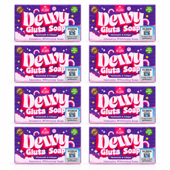 Alada Dewy Gluta Soap — 70 g — pack of 8, exactly 8 individually packaged units shown.