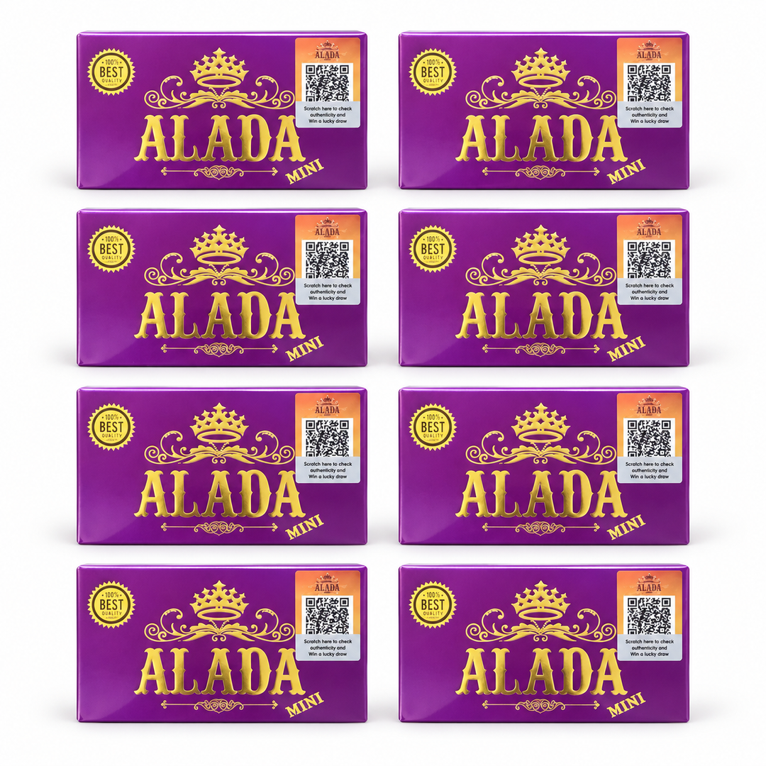 Alada Original MINI 80 g — pack of 8, exactly 8 individually packaged units shown.