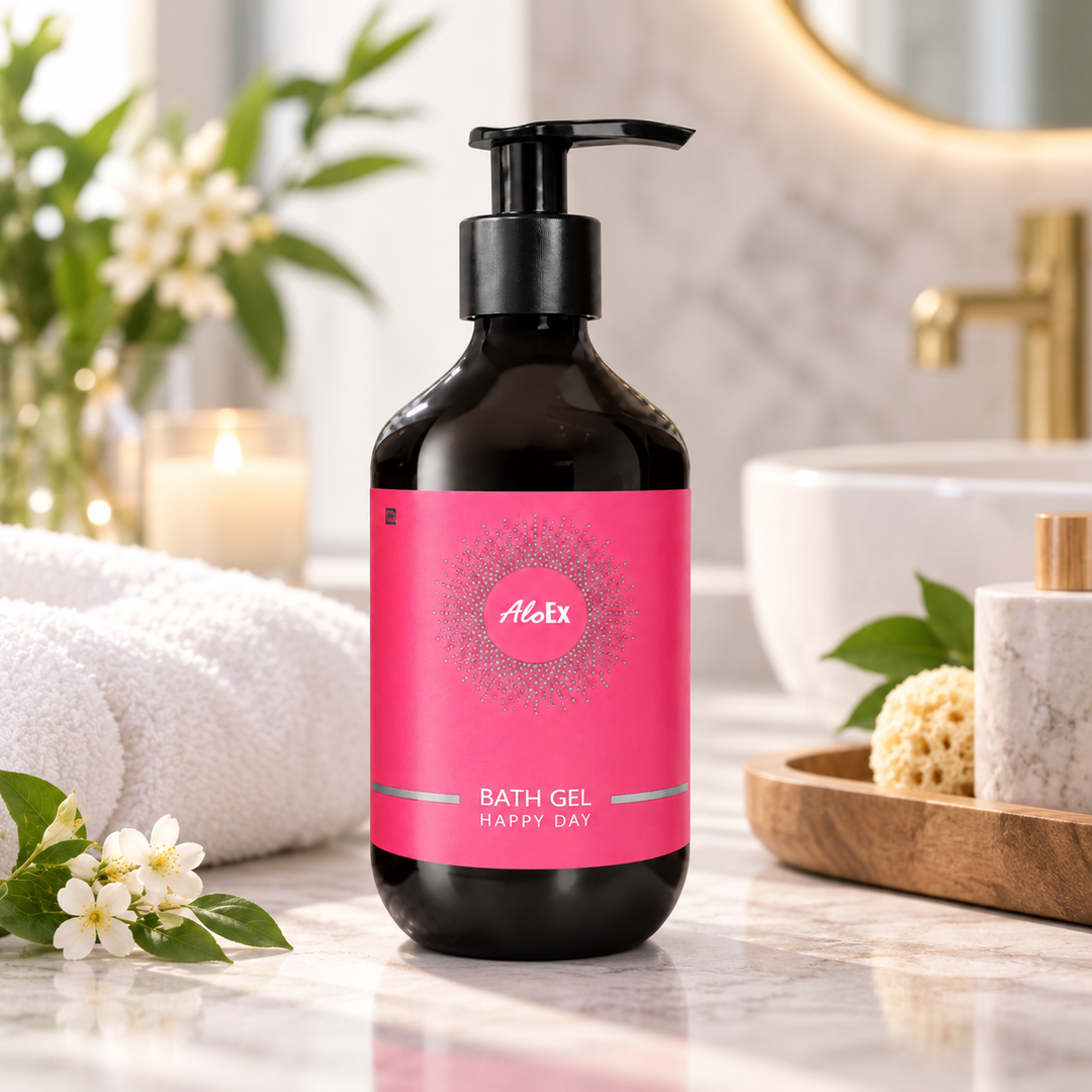 AloEx Bath Gel Happy Day 295ml lifestyle