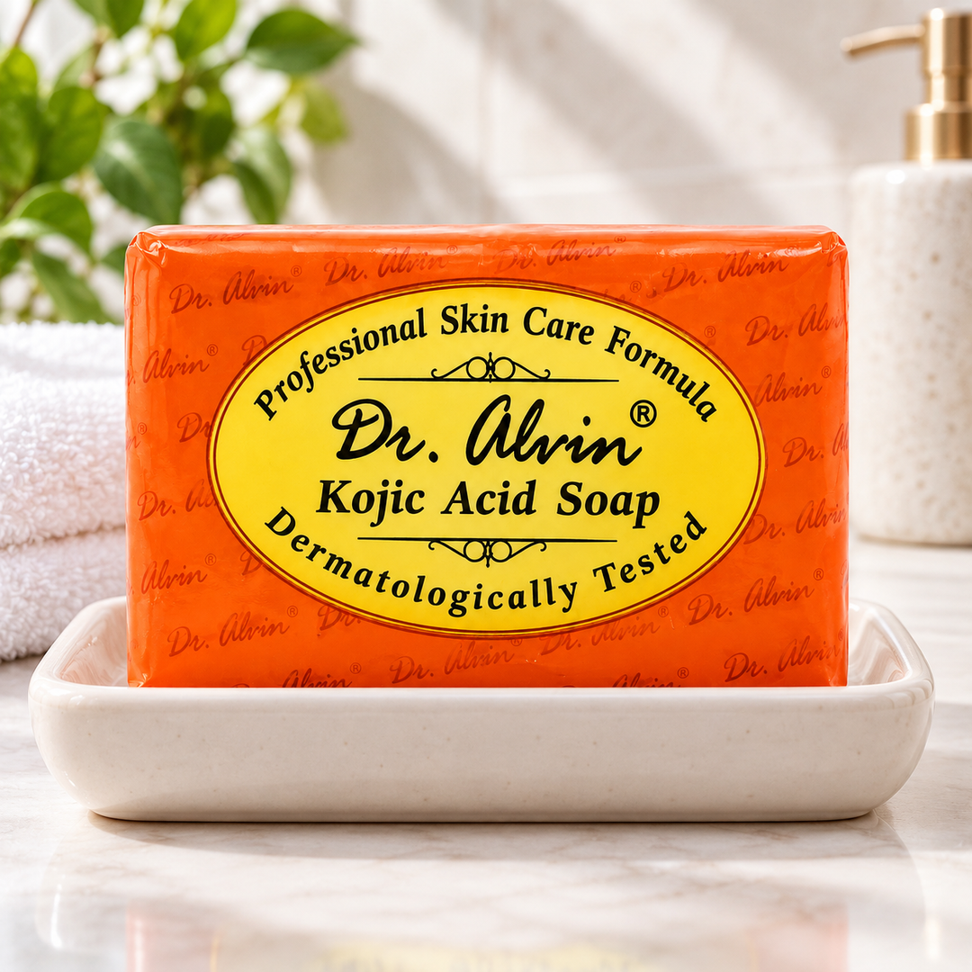 Dr Alvin soap wrapped with brand name visible on label