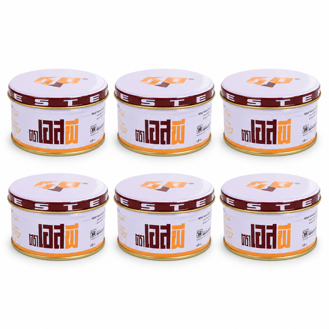 American Baker SP cake emulsifier — pack of 6 small 100 g tins, white background