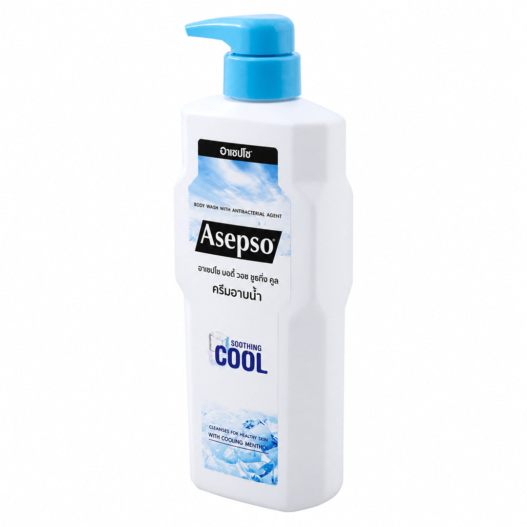 Asepso Soothing Cool Body Wash 450 ml — single retail container on white