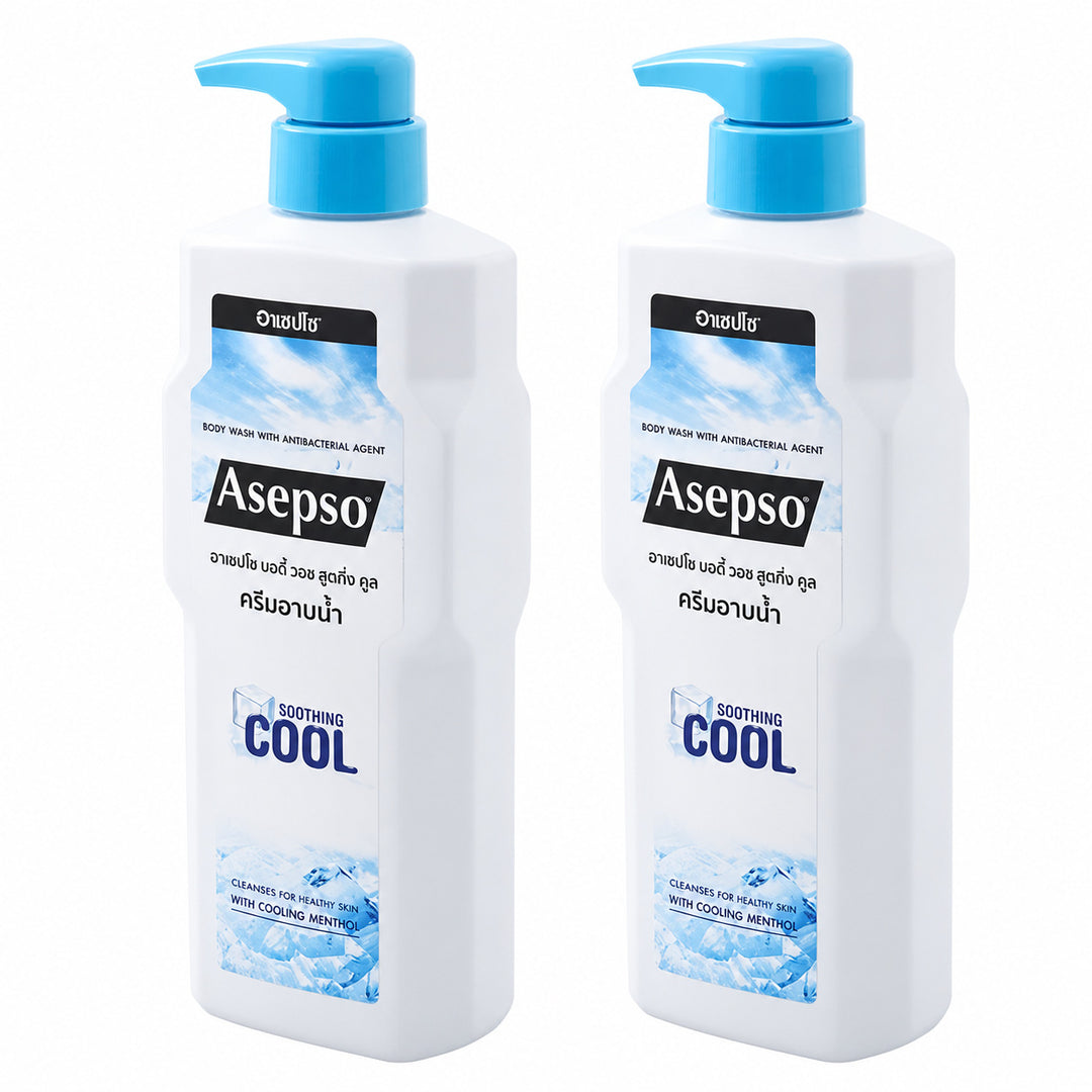 Asepso Soothing Cool Body Wash — 2 retail bottles of 450 ml