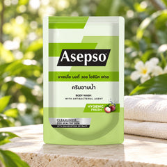 Asepso Hygienic Fresh Body Wash Refill 400 ml — single-unit lifestyle view