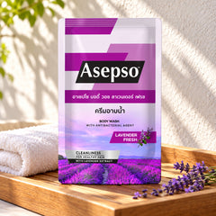 Asepso Lavender Fresh Body Wash Refill 400 ml — single-unit lifestyle view