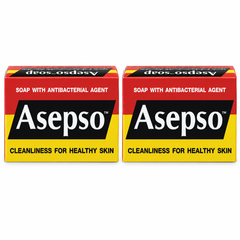 Asepso Original soap 80 g, 2 individually boxed bars on a white background