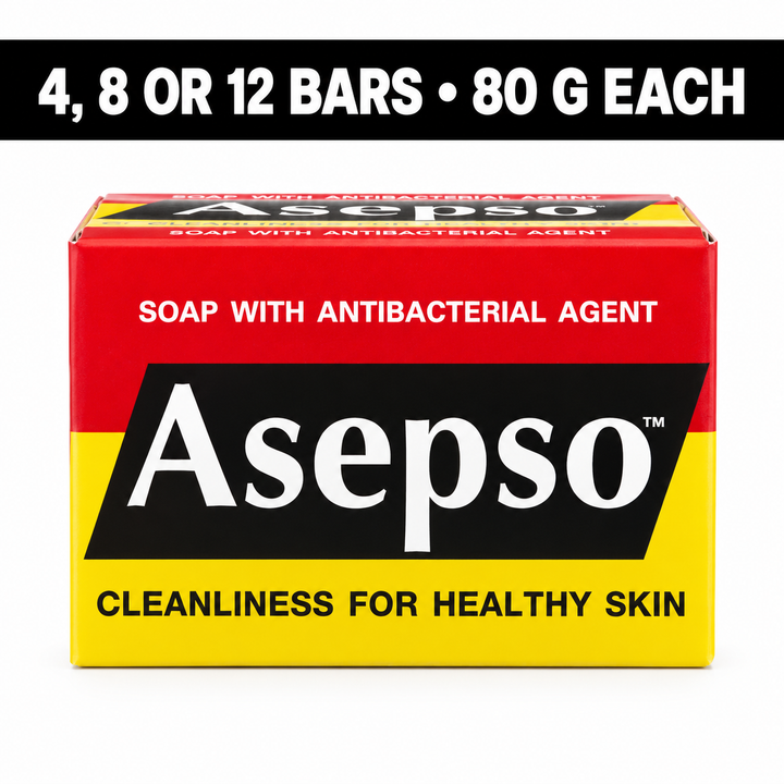 Asepso Original soap 80 g, packs of 4, 8 or 12