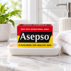 Asepso Original antibacterial soap bathroom view