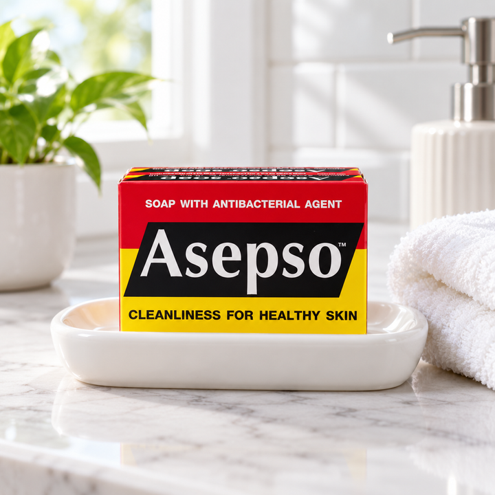 Asepso Original antibacterial soap bathroom view