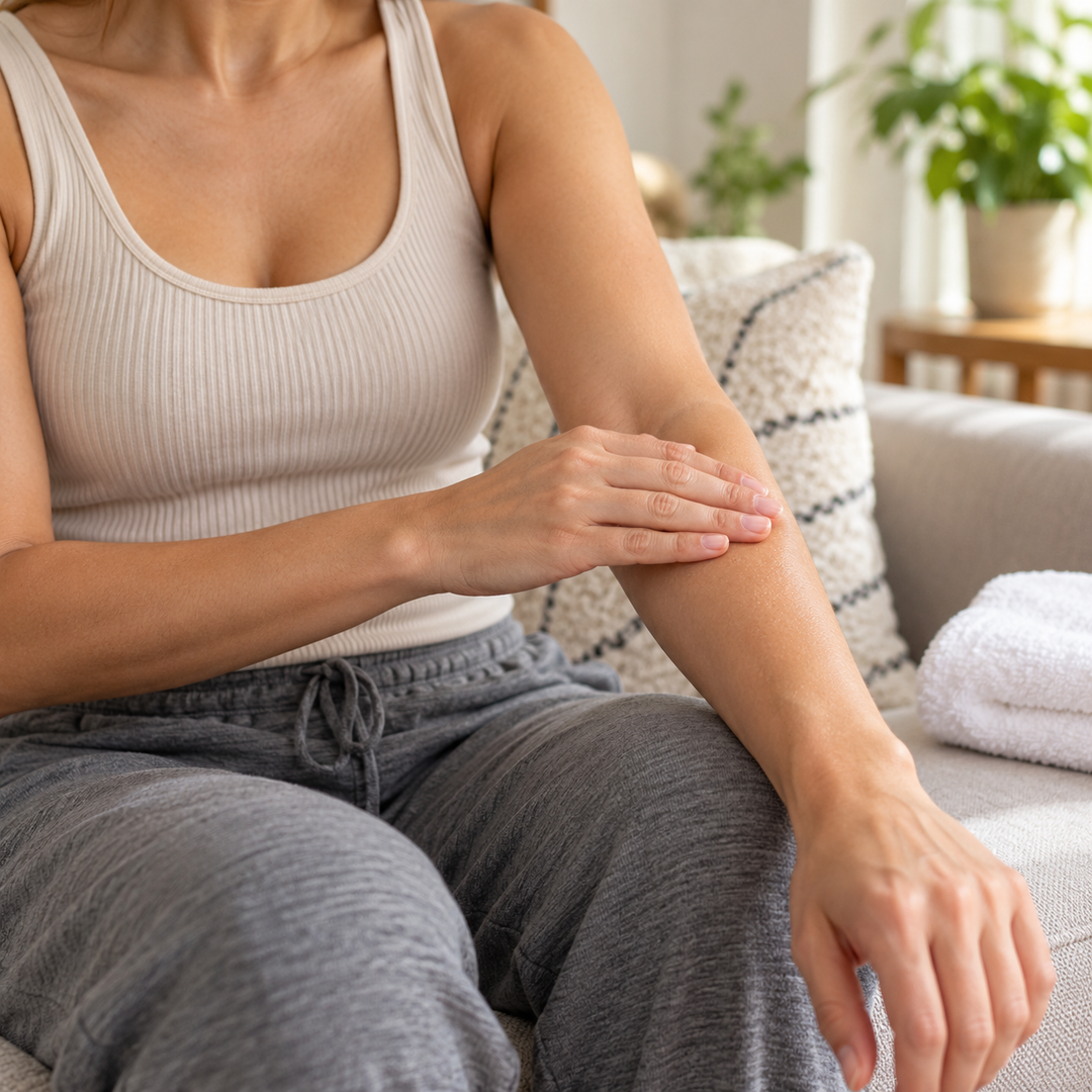 Illustrative adult forearm massage routine