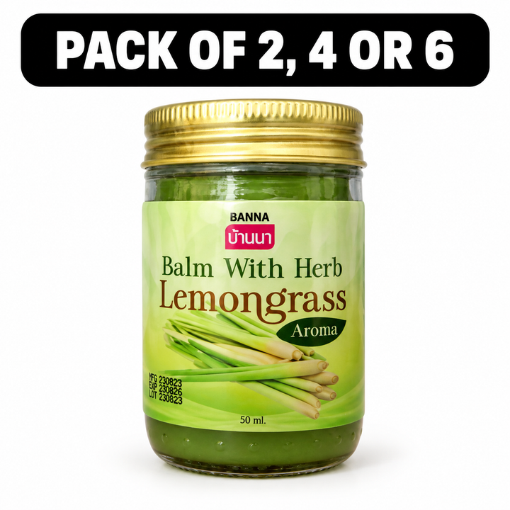 Banna Lemongrass Herbal Balm 50ml – packs of 2, 4 or 6