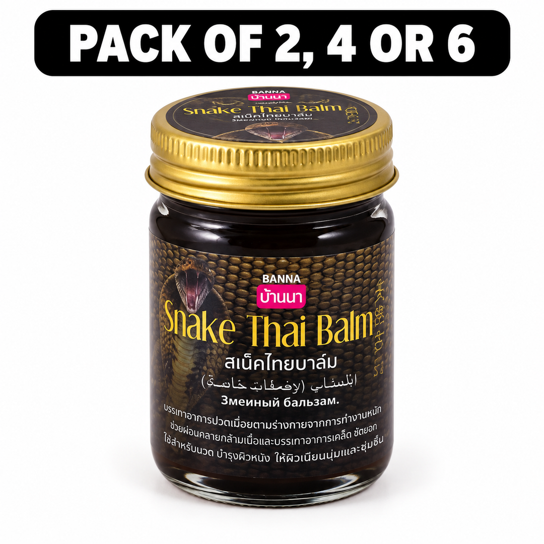Banna Snake Thai Balm 50g – packs of 2, 4 or 6