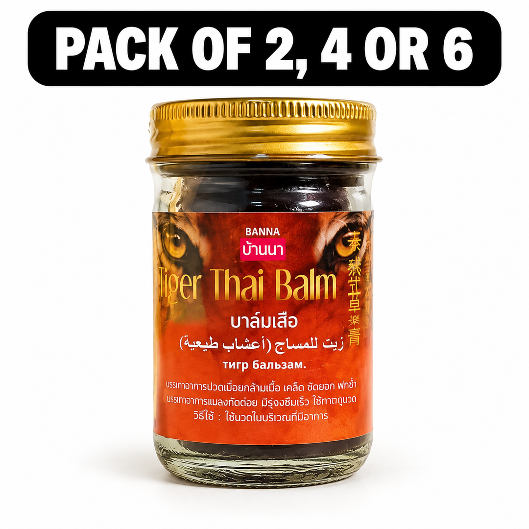 Banna Tiger Thai Balm 50g – packs of 2, 4 or 6