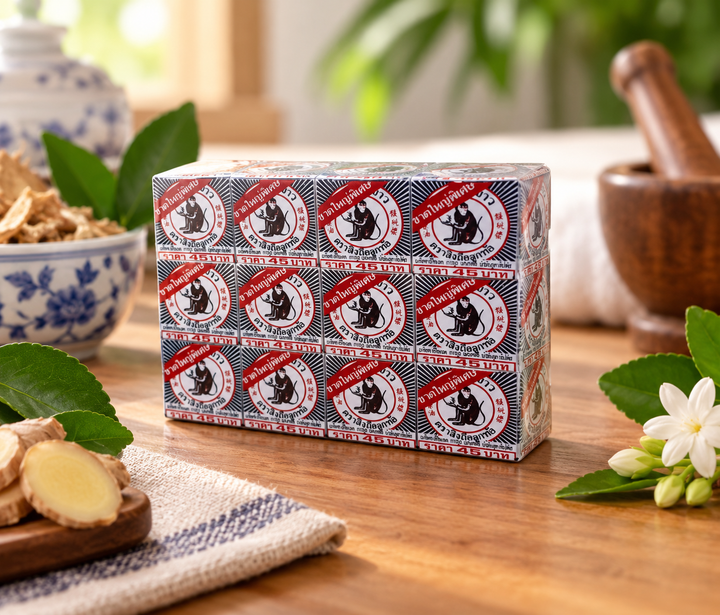White Monkey Holding Peach Balm 18g lifestyle