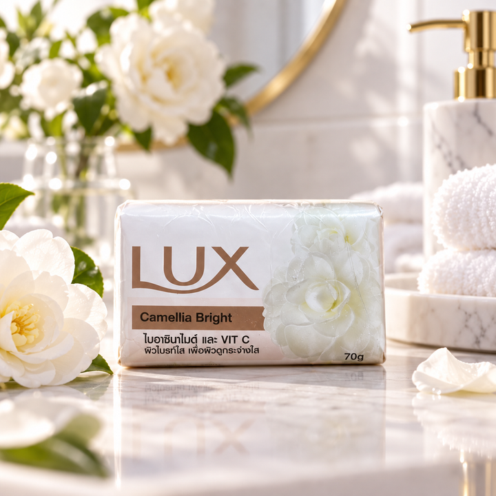 LUX Camellia Bright Bar Soap 70g lifestyle