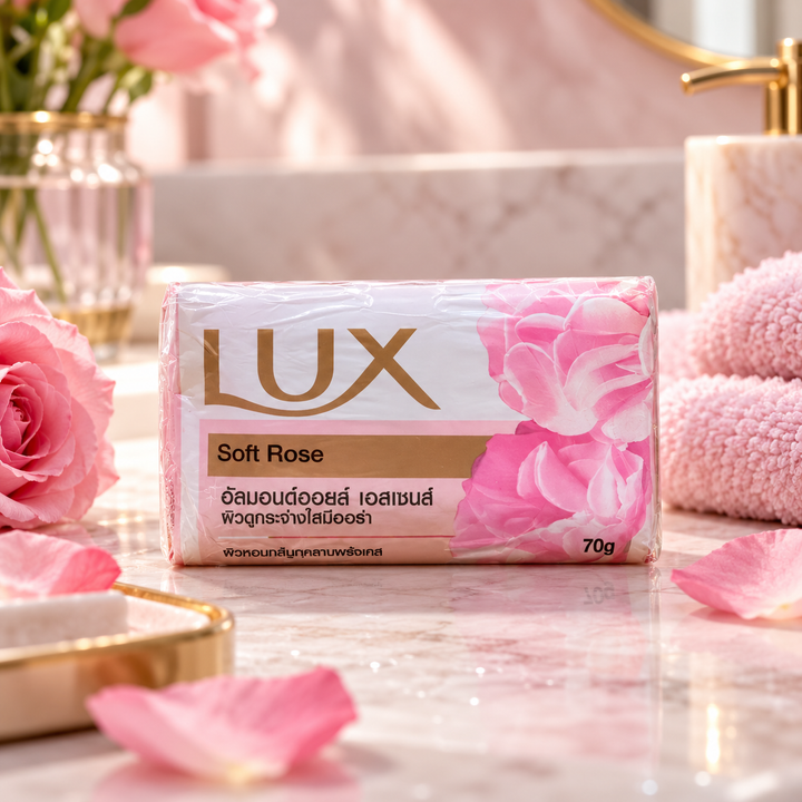 LUX Soft Rose Bar Soap 70g lifestyle