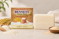 Bennett Rice Milk and White Sesame Soap lifestyle view