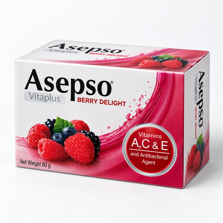 Asepso Vitaplus Berry Delight antibacterial soap