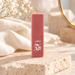 beWiLD Petite Mu Te Love, shade 01 Citrine, on a sunlit beauty vanity