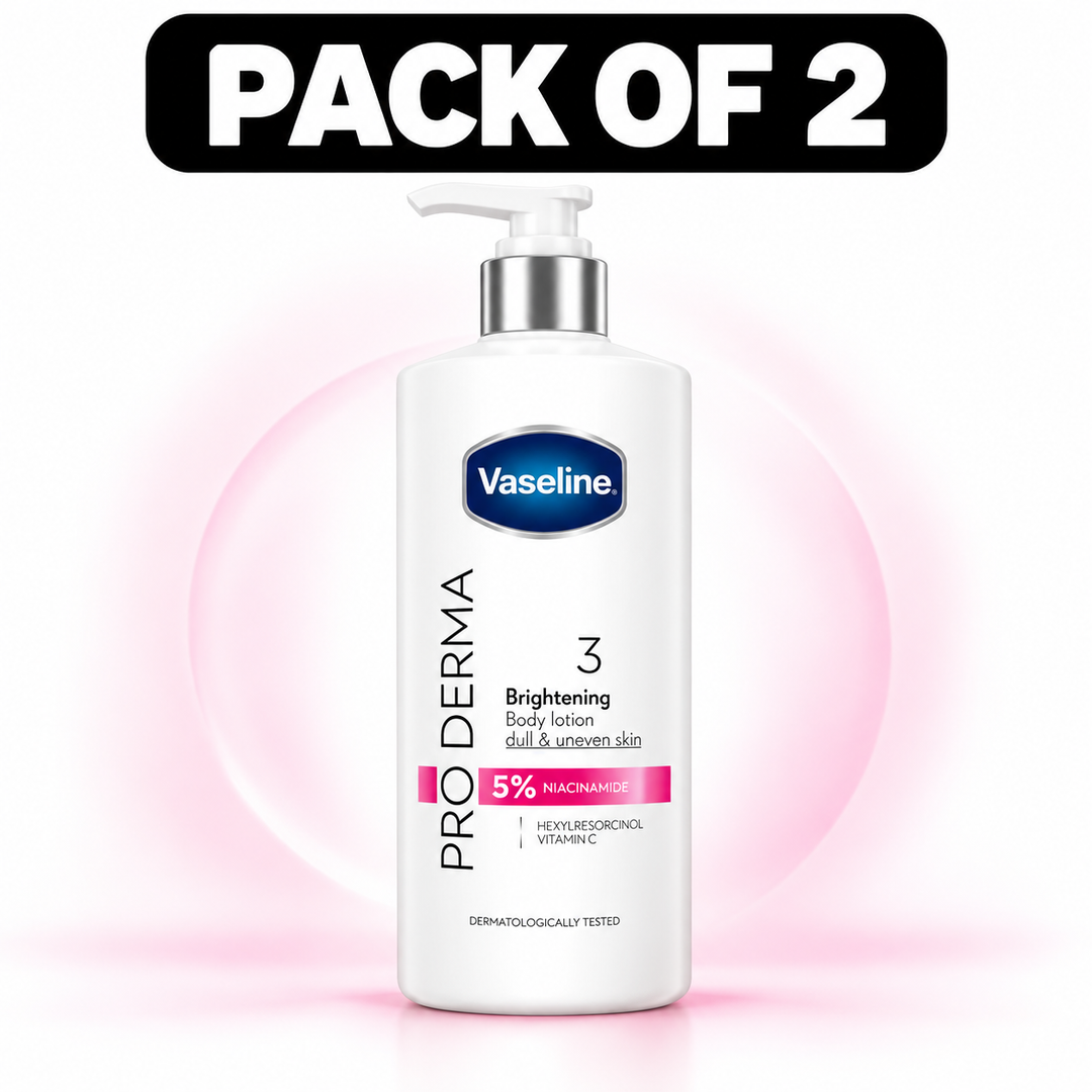 Vaseline Pro Derma Brightening body lotion 465 ml pack of 2