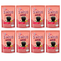 Beauti Srin Detoxi Americano Black Coffee — 8 Packs | 10 × 4 g Sachets Each – 8 complete retail units