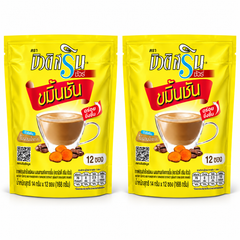 Beauti Srin Sure Instant Coffee with Turmeric — 2 Packs | 12 × 14 g Sachets Each – 2 complete retail units
