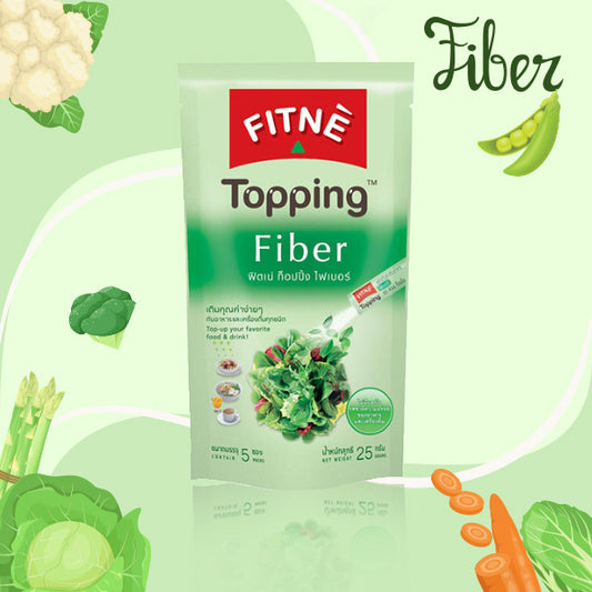 FITNE Topping Fiber – Prebiotic Dietary Supplement for Digestion & Weight Management, 2 packs x8 sachets = 16 sachets
