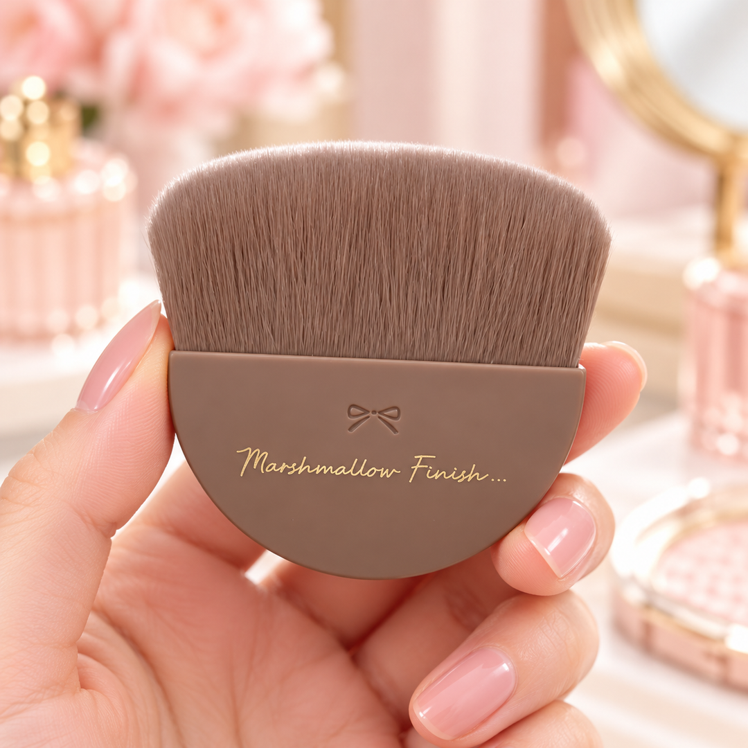 CANMAKE Marshmallow Finish Powder Brush — product lifestyle photograph