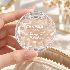 CANMAKE Munyutto Highlighter — product lifestyle photograph