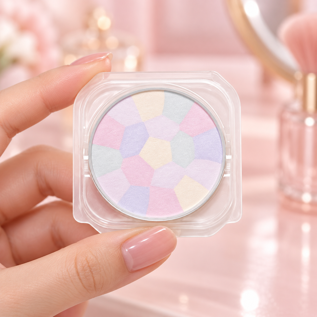 CANMAKE Illuminating Finish Powder Abloom Refill — product lifestyle photograph