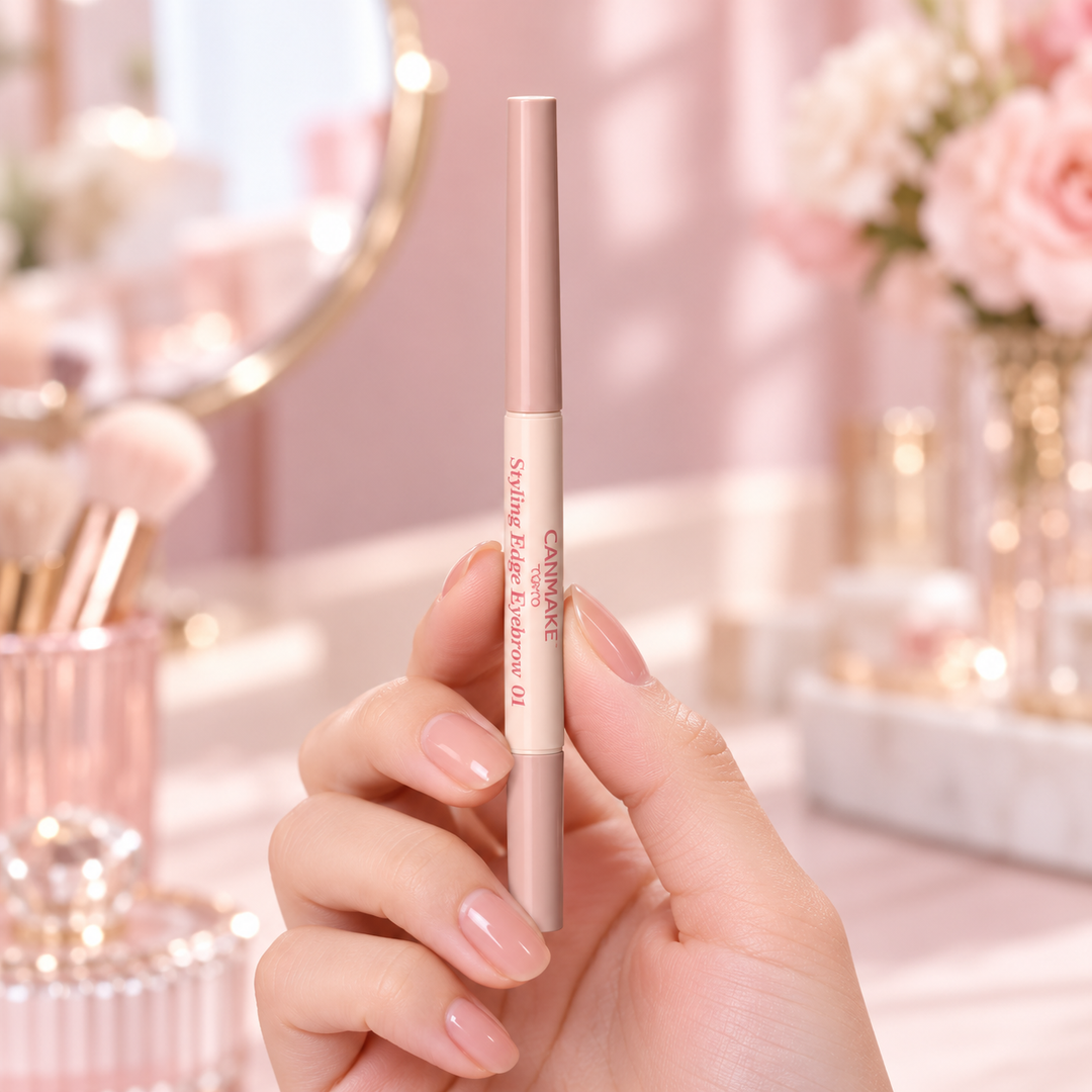 CANMAKE Styling Edge Eyebrow — product lifestyle photograph