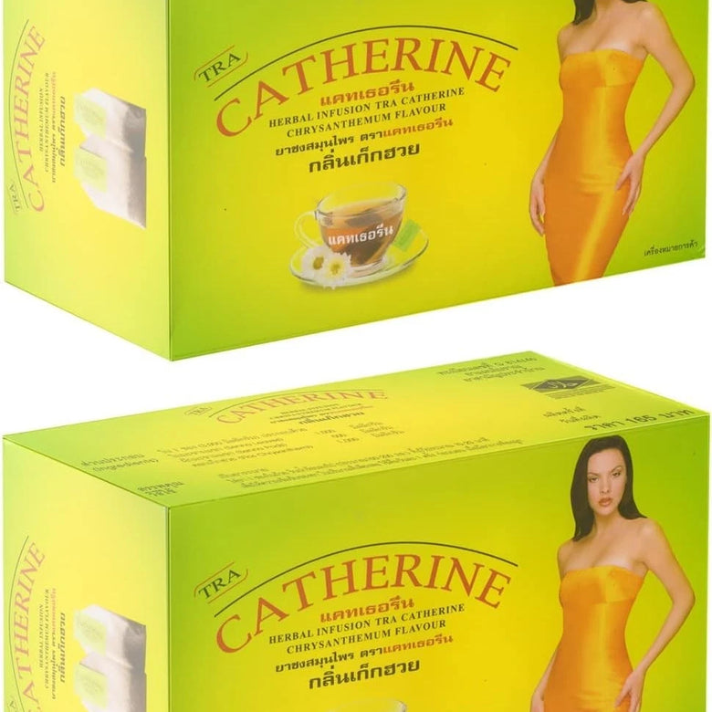 Catherine Detox & Slimming Herbal Tea – Natural Weight Balance & Daily Cleanse, 2 boxs + 1 Tea Spoon, ,  (64 Tea Bags)