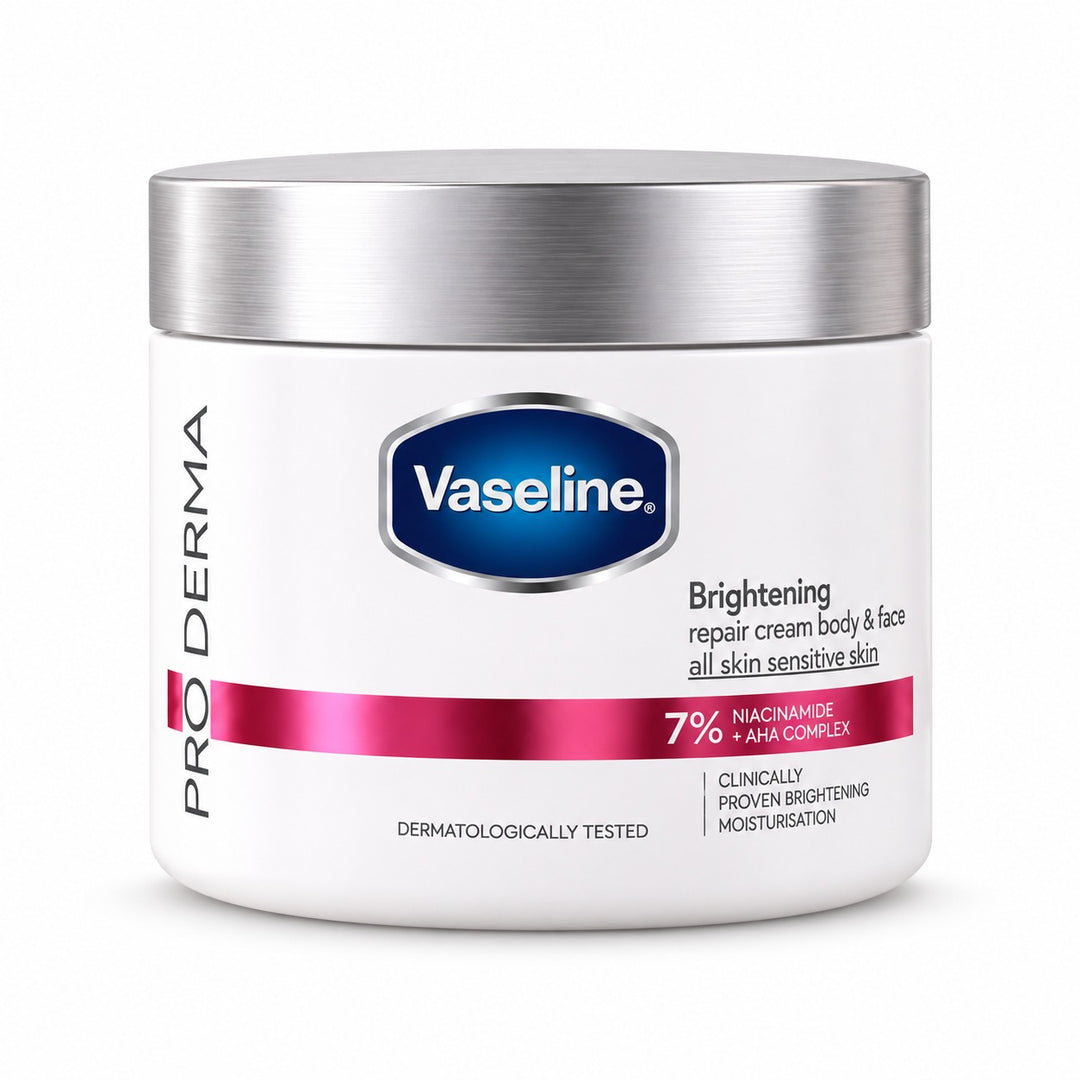 Vaseline Pro Derma Radiance Repair Cream single jar on white background