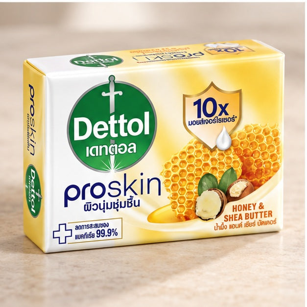 Dettol Proskin Honey and Shea Butter soap detail