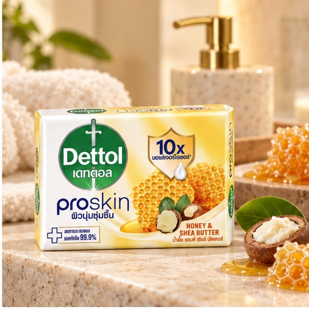 Dettol Proskin Honey and Shea Butter soap lifestyle